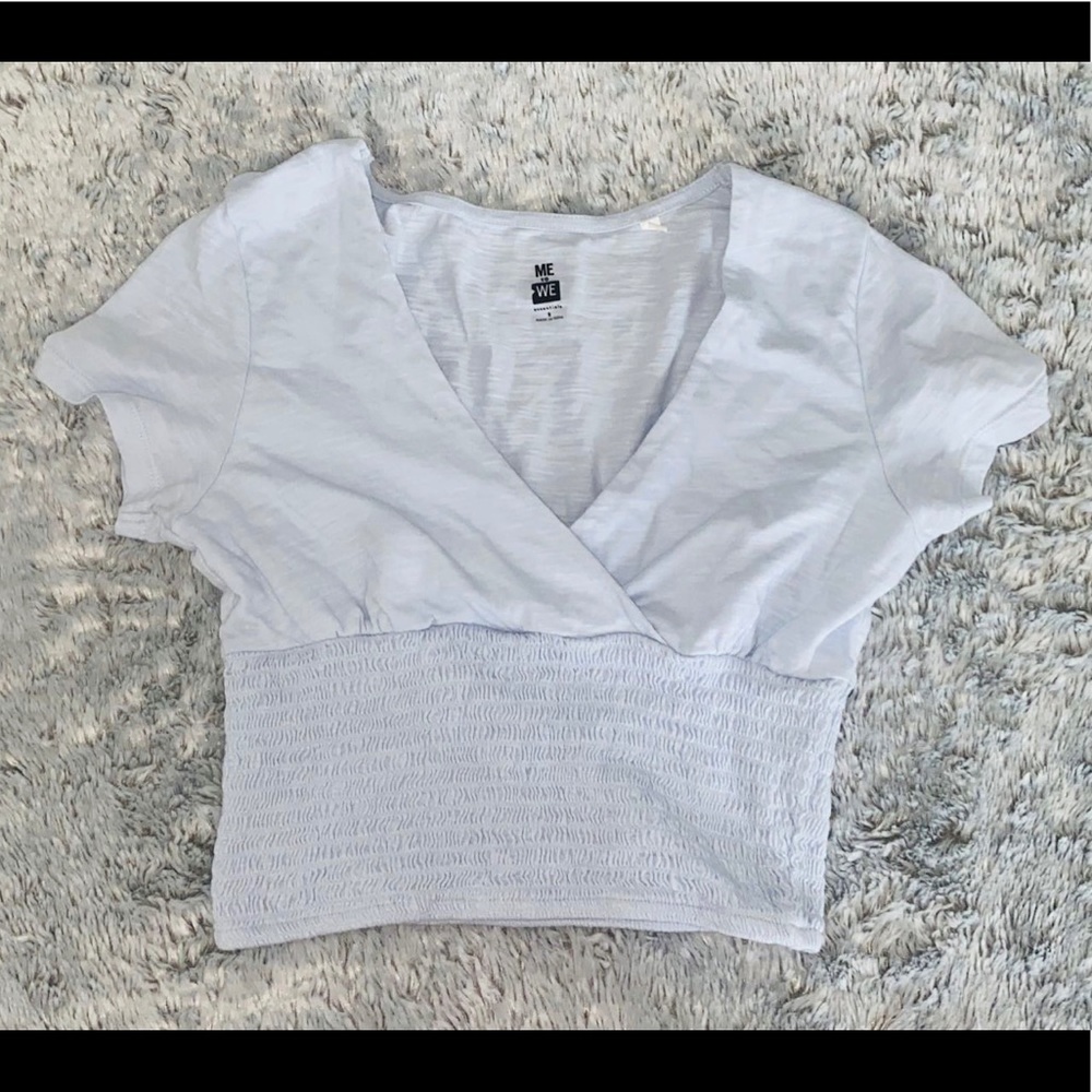 Pacsun Light Blue Smocked Top